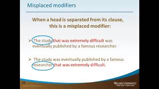 Misplaced Modifiers [upl. by Aymik]