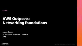 AWS reInvent 2020 AWS Outposts Networking foundations [upl. by Atarman]