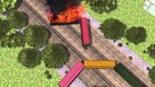 Train derails and explodes after crashing into garbage truck near Baltimore [upl. by Edison413]