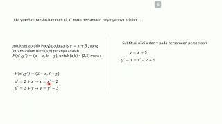 jika yx5 ditranslasikan oleh 23 maka persamaan bayangannya adalah [upl. by Aseuqram721]