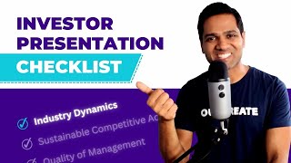 Investor Presentation Checklist What Are Investors Really Looking For [upl. by Eimmelc]