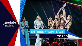 TOP 10 Entries from Italy 🇮🇹  Eurovision Song Contest 2021 [upl. by Rosdniw999]