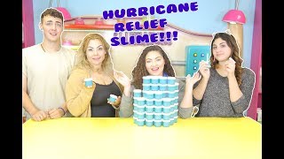 100 HURRICANE RELIEF SLIMES  super clear blue slime [upl. by Colet]