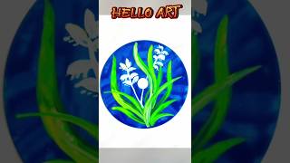 Painting flowers on CD 🌷❄️ youtubeshorts creativeart art artwork cdpainting artandcraft [upl. by Mariand]