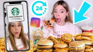 I FILTRI DI INSTAGRAM DECIDONO COSA DEVO MANGIARE PER 24 ORE [upl. by Hahseram]