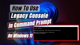 How To Use Legacy Console In Command Prompt In Windows 11 [upl. by Arathorn]