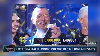 LOTTERIA ITALIA PRIMO PREMIO DI 5 MILIONI A PESARO [upl. by Duster]