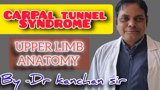 CARPAL TUNNEL SYNDROME MEDIAN NERVE COMPRESSION  APPLIED ANATOMY OF FLEXOR RETINACULUM [upl. by Taddeo]