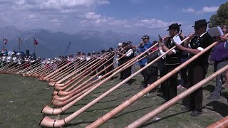 Alphorn fest brings sound of music to Swiss mountains  AFP [upl. by Acinor]