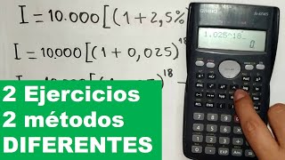 Como calcular los INTERESES en Interes Compuesto 2 Ejercicios [upl. by Noiemad978]