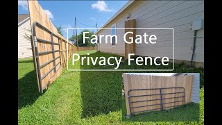 How To Install A Large Farm Gate Privacy Fence On A Slope [upl. by Hareenum343]