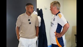 La réaction de Carlo Ancelotti sur la situation de Kylian Mbappé lors dune conférence de presse [upl. by Anitan]