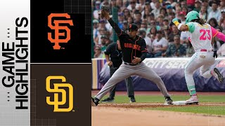 Giants vs Padres Game Highlights 42923  MLB Highlights [upl. by Schlessinger]