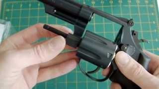 LaZouche Custom airsoft TM SampW M19 gas revolver review [upl. by Aisatna994]