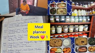 Meal planner ❤️ 1 week healthy menu👍🏻plan your lunch box with tips🥰 One week menu plan [upl. by Barbur]