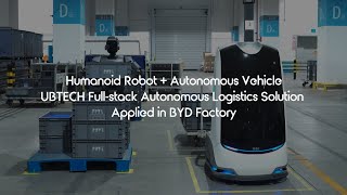 Humanoid RobotAutonomous Vehicle UBTECH Autonomous Logistics Solution Applied in BYD Factory [upl. by Caiaphas]