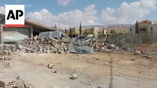 Aftermath of Israeli airstrikes in Baalbek Lebanon [upl. by Leuamme423]