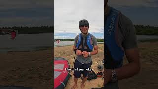 Stephan shares his experience in Kitesurfing at Kalpitiya Kappalady Lagoon kitesurfing travel [upl. by Aruam514]