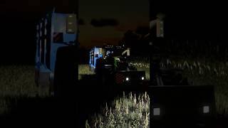 Mazie harvest at night with John Deere 6215R and Claas Jaguar 900farmingsimulator22 johndeere [upl. by Schiff]