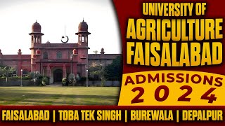 University of Agriculture Faisalabad UAF Admissions 2024 [upl. by Atnohsal]