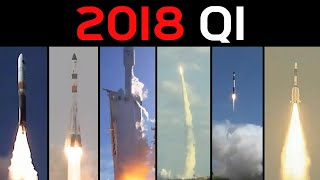 Rocket Launch Compilation 2018  Q1 [upl. by Tannenwald169]