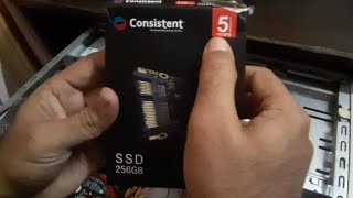 Consistent SSD 25 SATA 256 GB SATA III  Unboxing  Installation Windows 10 in desktop [upl. by Aihc]