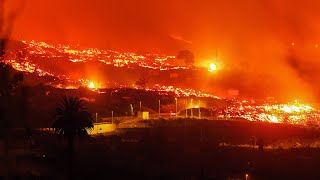 Live Volcano eruption continues on La Palma in Spains Canary Islands [upl. by Yotal626]