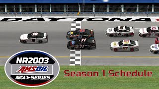 Season 1 NR2003 Amsoil ARCA Series Schedule [upl. by Keri744]