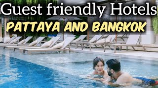 Guest friendly Hotels in pattaya and bangkok  how to book Guest friendly hotel Near walking street [upl. by Ayala765]