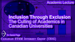 Inclusion Through Exclusion The Culling of Academics in Canadian Universities [upl. by Tenrag]