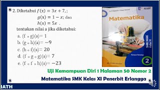 Uji Kemampuan Diri 3 Halaman 50 Nomor 2 Matematika SMK Kelas XI Penerbit Erlangga [upl. by Adao]