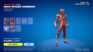 WELCOME TWO NEW FORTNITE ITEM SHOP  NEW IRON SPIDER DUNDLE [upl. by Kailey]