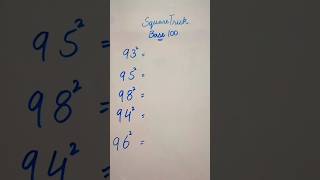 SQUARE TRICK BASE 100 trending geomaths26mathstricks [upl. by Rosen447]