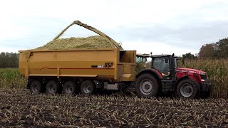 Maïs 2024  Maximaal laden door te persen en afdekklep als schot te gebruiken  Bungeetouw  Fendt [upl. by Aennil]