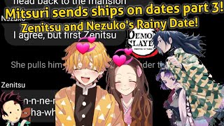 Mitsuri Sends Ships On Dates 3  Zenitsu and Nezukos rainy date  Demon slayer texting story [upl. by Yankee]