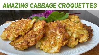 How To Make The BEST Southern Fried Cabbage Croquettes EVER  Cabbage Patties  Cabbage Recipes [upl. by Meekah626]