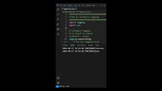 How to configure logging python [upl. by Luigi]