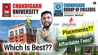 CU vs CGC Jhanjeri  Honest Review 🔥  Placement  Fees  CGC Jhanjeri vs Chandigarh University [upl. by Beckerman]