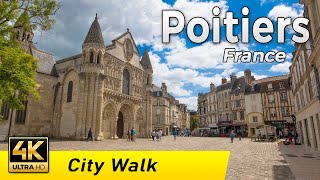 Poitiers France  The beautiful city of Poitou  Walking Tour  PoitouCharente [upl. by Dane]