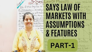 Says Law Of Market With Assumption amp Features  Says Law Of MarketPart  1 [upl. by Nelon]