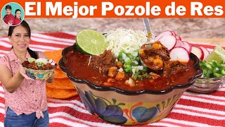 ¡No Subestimes el Pozole de Res está tan Rico que repetirás Plato [upl. by Tonia]