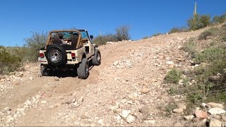 Lifted 1985 Jeep CJ7 Trail Riding [upl. by Inaflahk]