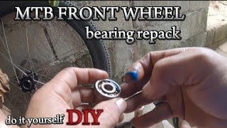 MTB FRONT WHEEL BEARING REPACK TUTORIALS [upl. by Igic]