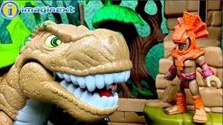 NEW DINOSAUR FORTRESS GIFT SET JUGUETE IMAGINEXT FORTALEZA DEL DINOSAURIO CON LUCES Y SONIDOS [upl. by Nichy]