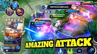 YOU MUST TRY THIS BUILD FOR JOHNSON 100 BROKEN HERO 🔥  MLBB [upl. by Eadnus]