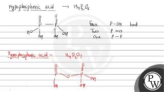 Draw the structure of Orthophosphoric acid hypophosphoric acid p [upl. by Natsirt70]