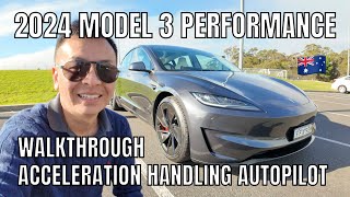 2024 Tesla Model 3 Performance Review Australia Acceleration Handling [upl. by Olodort]