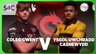 RYGBI BYW Coleg Gwent v Ysgol Uwchradd Casnewydd  Cynghrair Ysgolion a Cholegau  S4C [upl. by Matronna838]