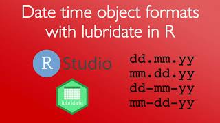 Lubridate  how to manipulate date and time data in R [upl. by Baiel]