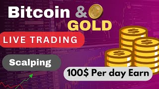 25 Oct LIve Bitcoin Etherium amp Gold Live trade Sclaping CollegeTraderA [upl. by Mloc]